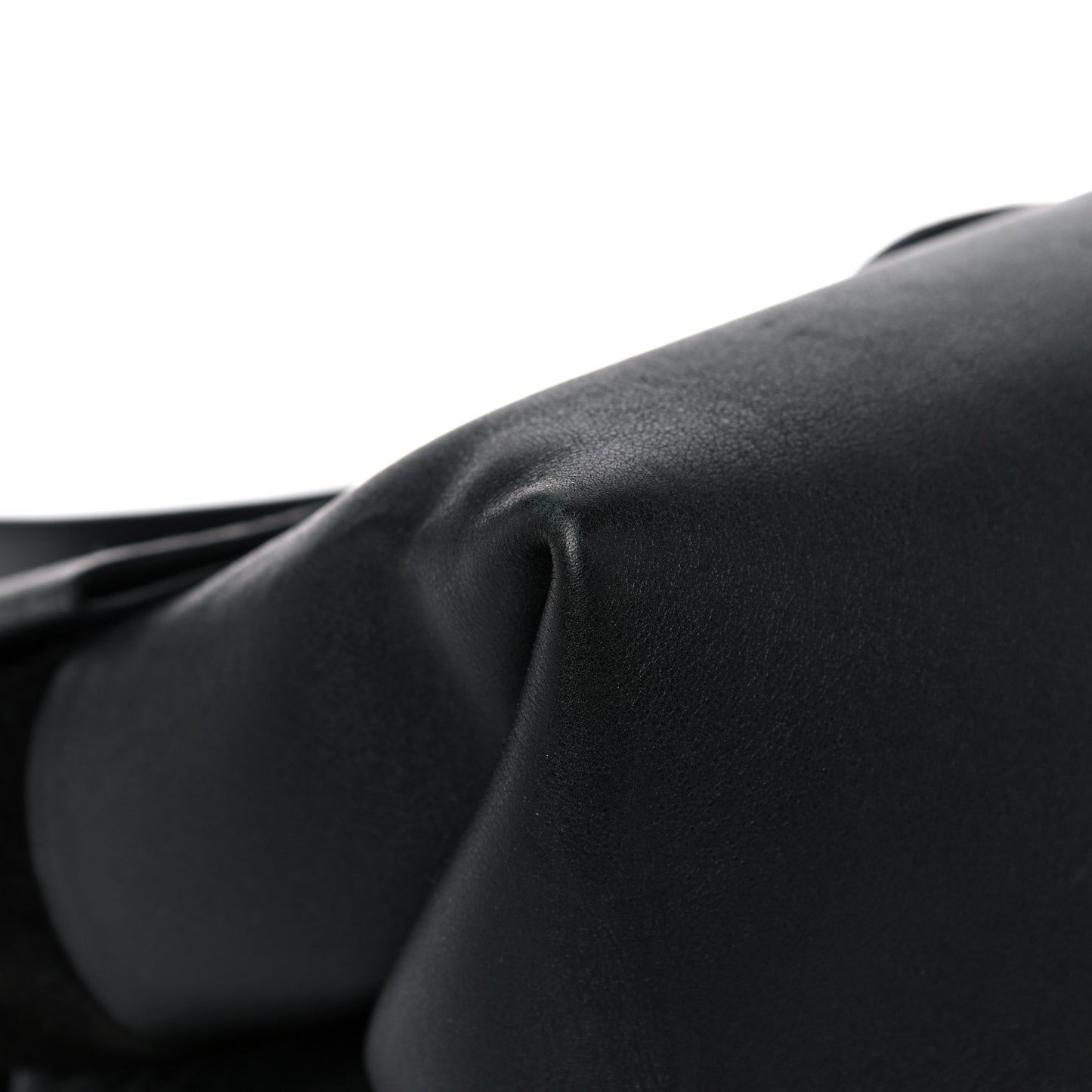 Shrunken Lambskin All Soft Shoulder Bag Black