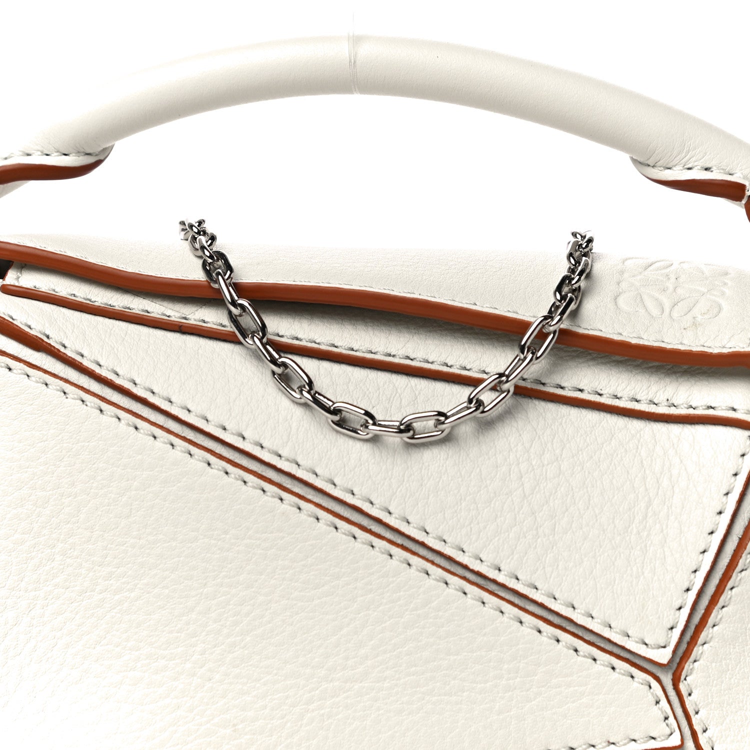 Loewe Calfskin Nano Puzzle Bag White 7 of 10