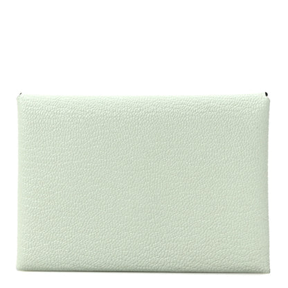 Hermes Chevre Mysore Verso Calvi Duo Card Case Vert Fizz Menthe 1 of 7
