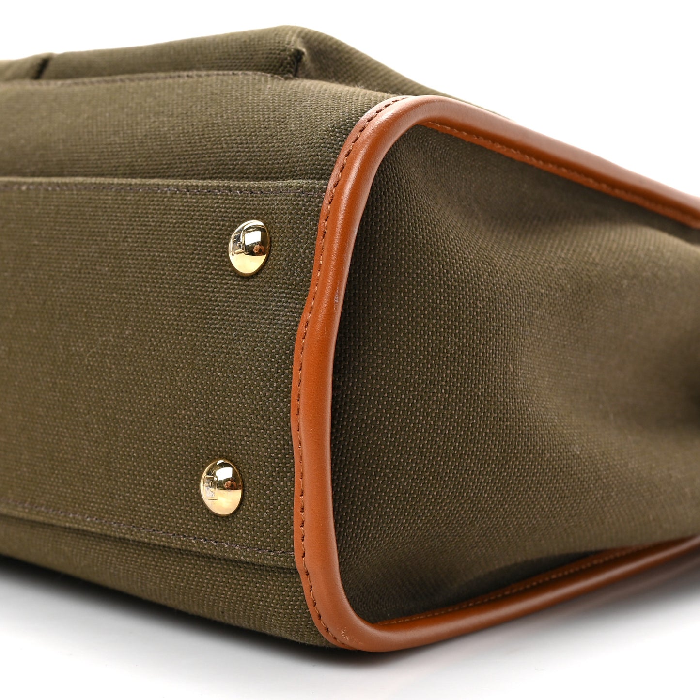 Canvas Calfskin Medium 3 Pocket Peekaboo Iconic Satchel Amazzonia Cuoio