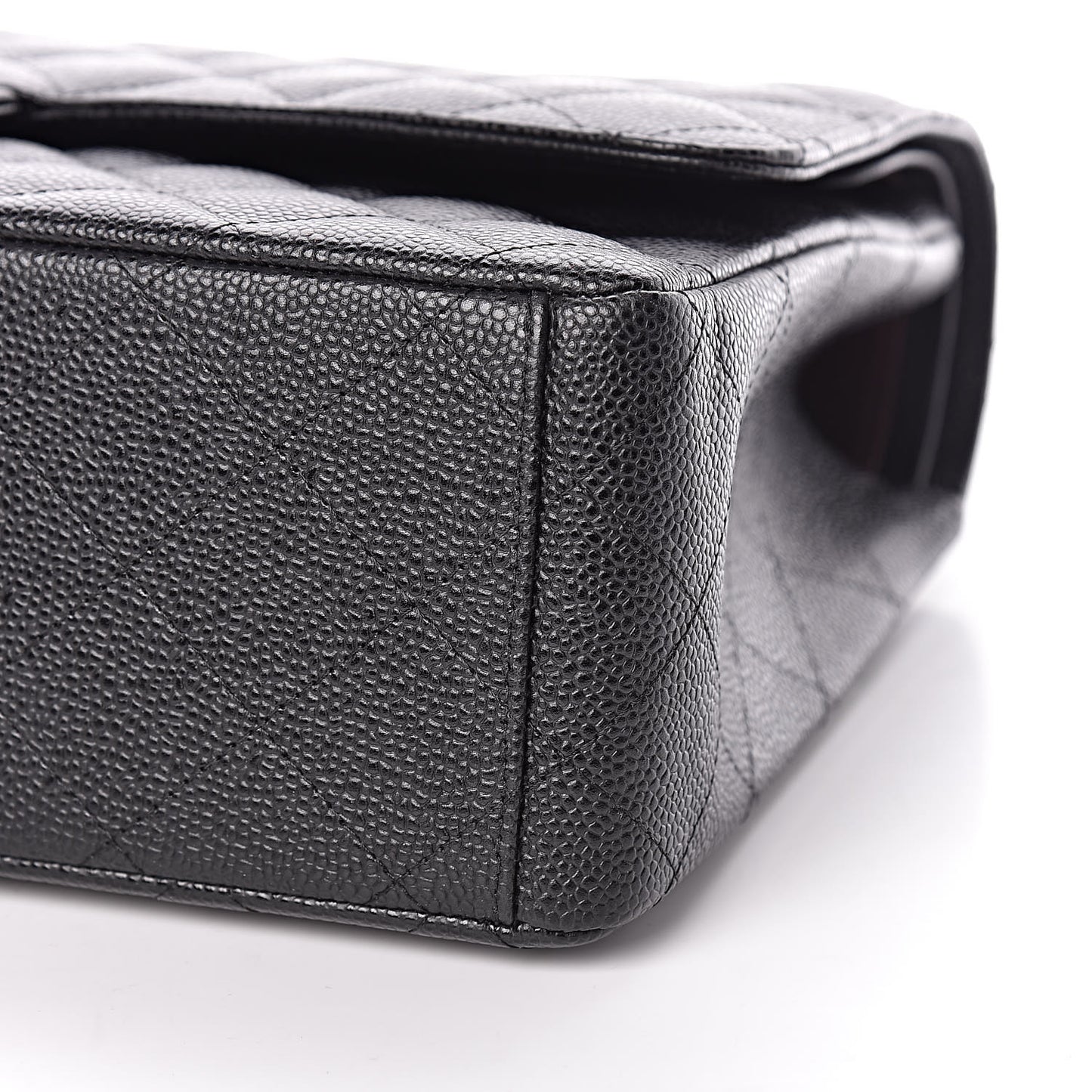 Caviar Quilted Maxi Double Flap Black