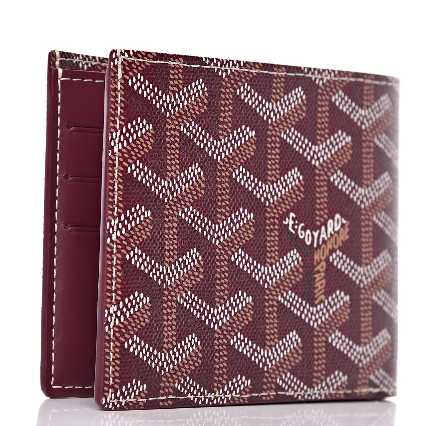 Goyardine Bi-Fold Victoire PM Wallet Burgundy