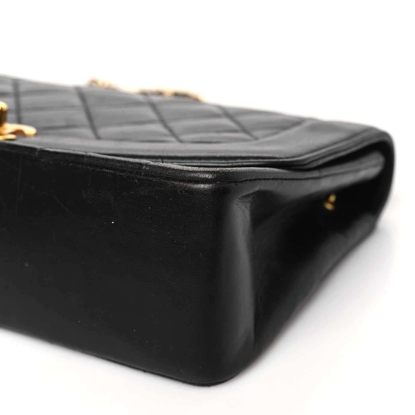 Lambskin Quilted Medium Single Flap Black