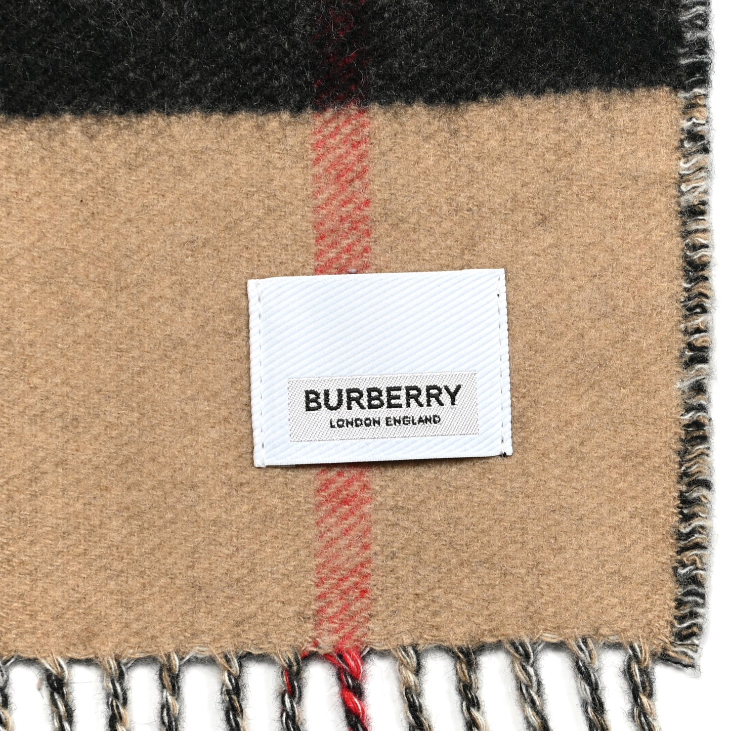 Cashmere Love Scarf Archive Beige Black