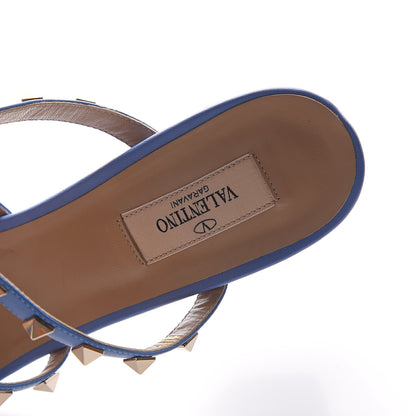 Valentino Garavani Calfskin Rockstud 60mm Caged Slide Sandals 41 Angel 6 of 7