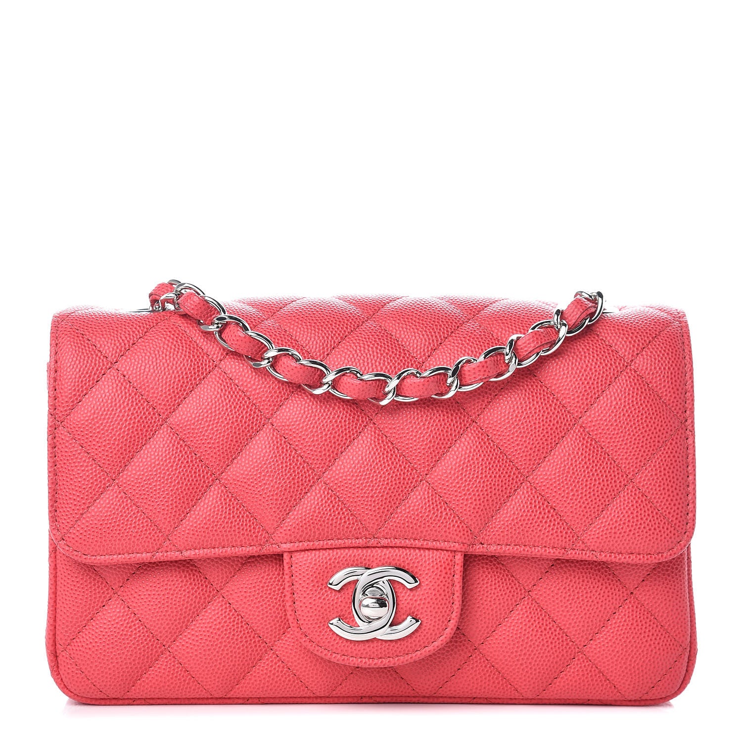 Chanel Caviar Quilted Mini Rectangular Flap Light Red 1 of 9
