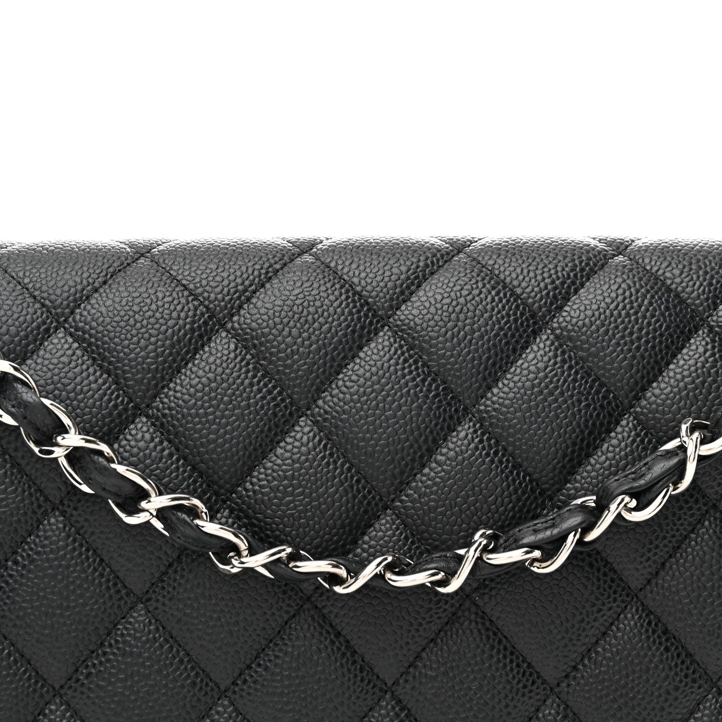 Caviar Quilted Maxi Double Flap Black