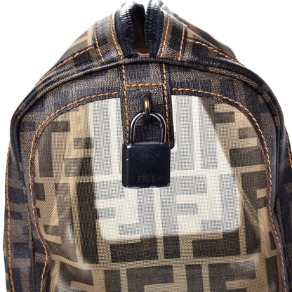 Fendi Zucca Spalmati Mesh Mixed Media Forever Boston Tobacco 10 of 10