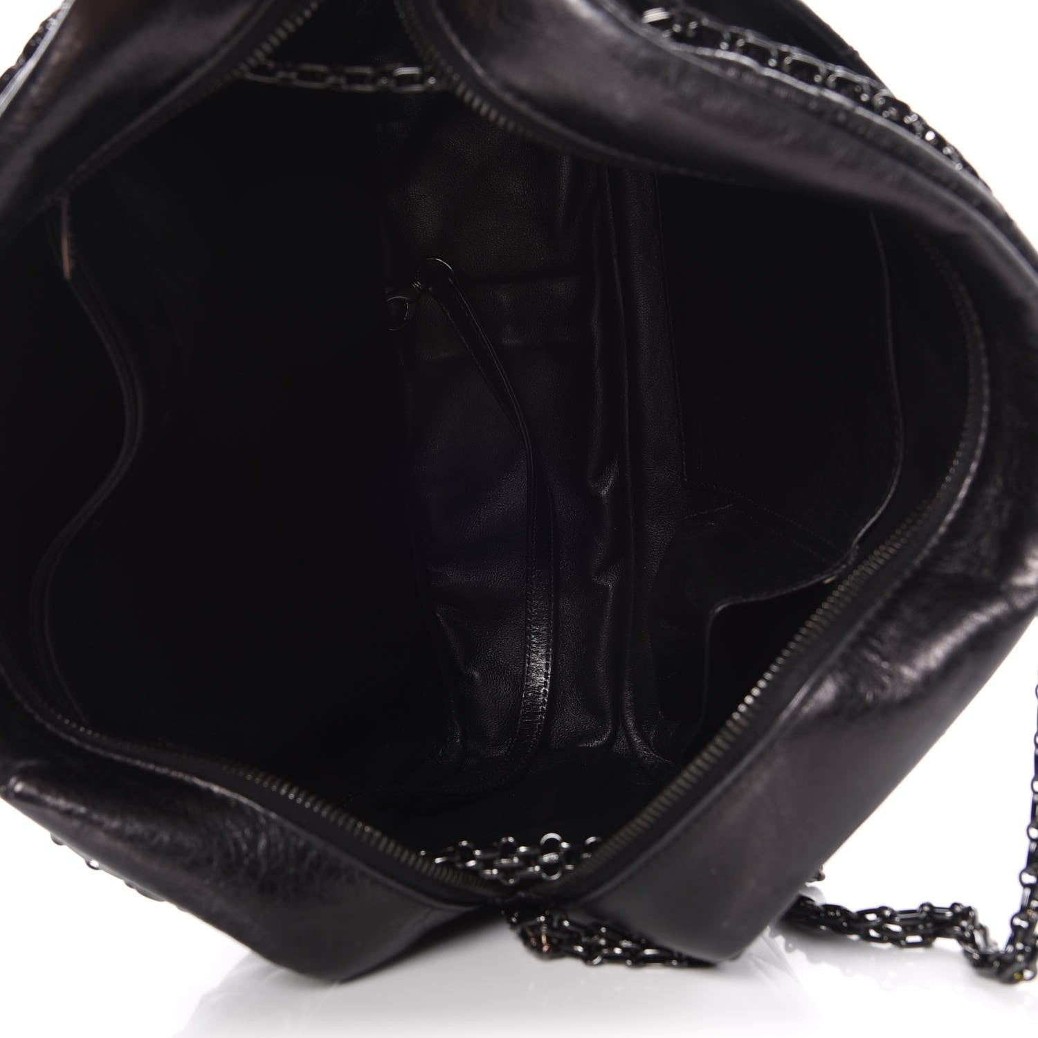 Chanel Metallic Aged Calfskin Quilted Large Reissue Camera Case Black 5 of 10
