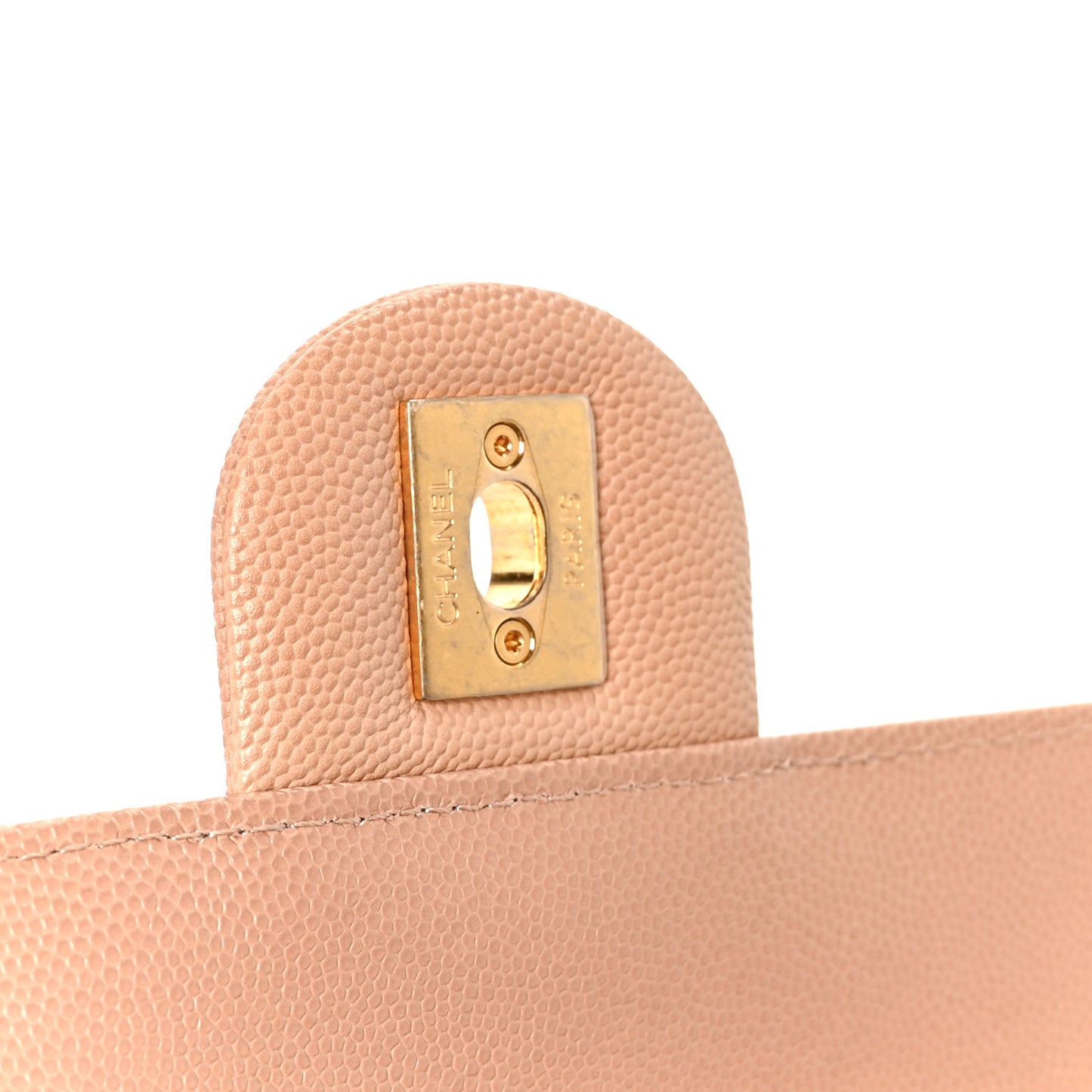 Caviar Quilted Medium Sunset On The Sea Flap Beige