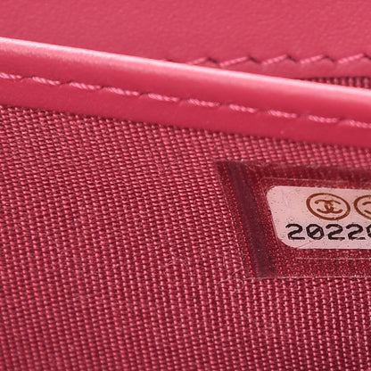 Chanel Patent Calfskin Quilted Large Brilliant Flap Wallet Fuchsia 8 of 9