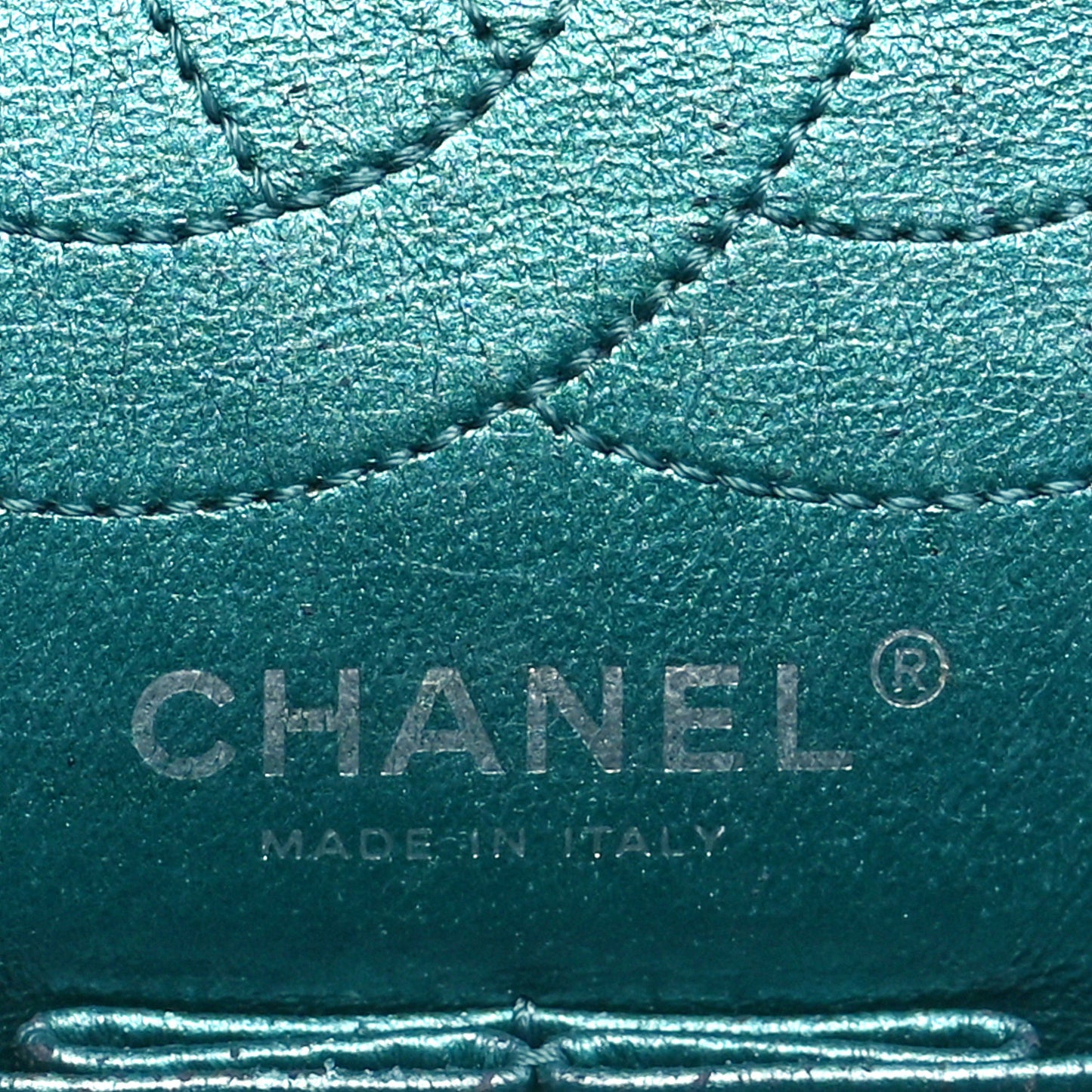 Metallic Calfskin 2.55 Reissue 225 Flap Turquoise
