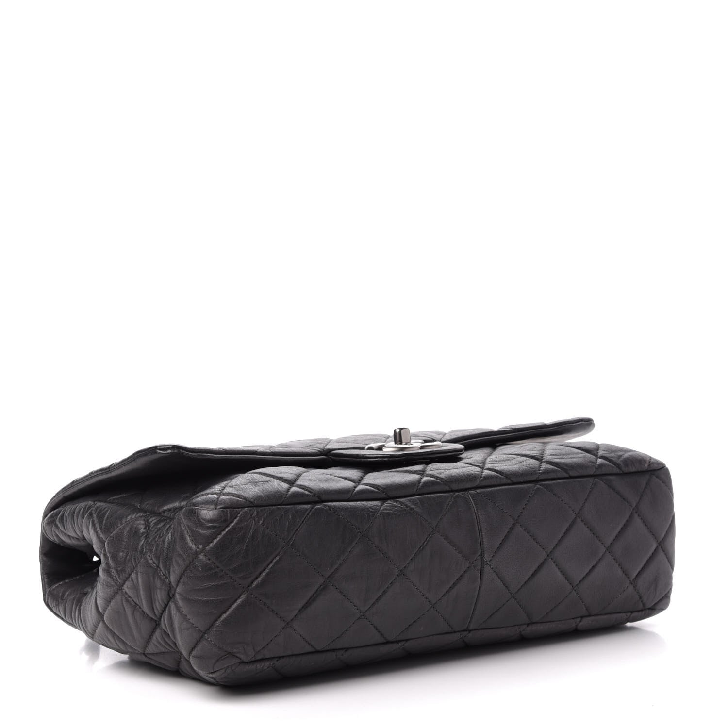 Chanel Lambskin Quilted Jumbo Single Flap Dark Grey 5 of 10