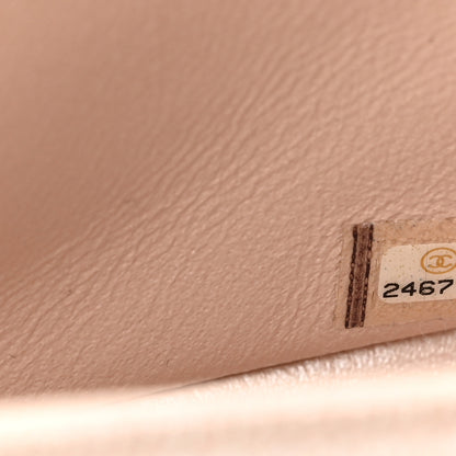 Chanel Iridescent Caviar Chevron Quilted Mini Rectangular Flap Light Gold 6 of 10