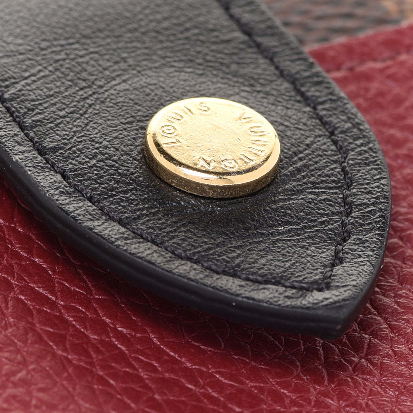 Damier Ebene Juliette Wallet Bordeaux Black