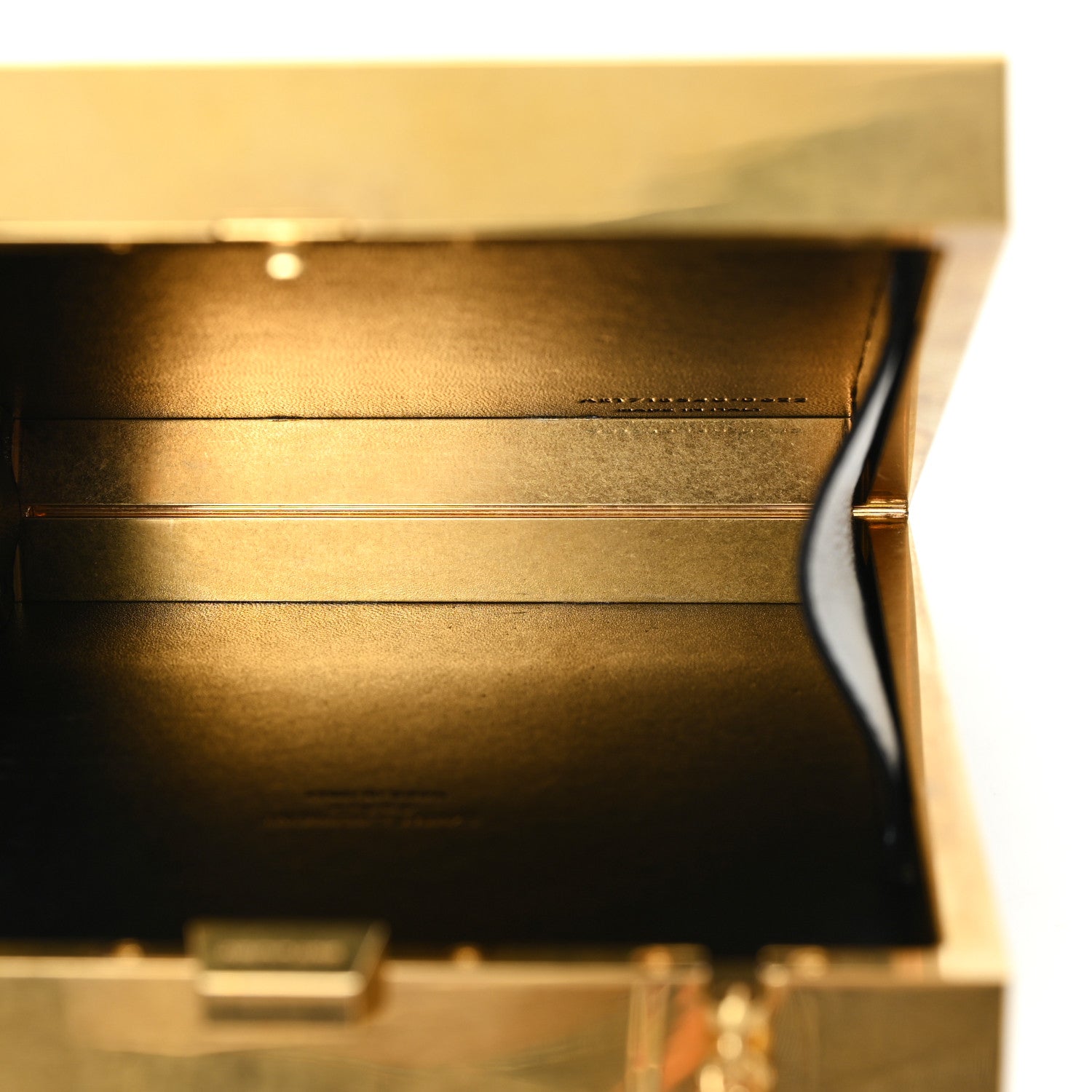 Saint Laurent Plexiglass Monogram Minaudiere Tuxedo Box Clutch Shaded Green Oro Antico 5 of 11