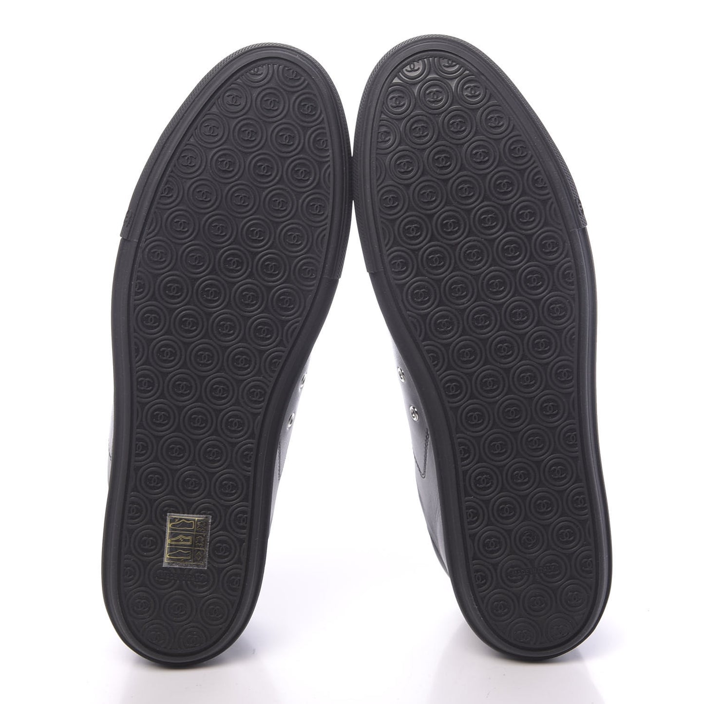 Calfskin Mens CC Cap Toe Sneakers 42 Black