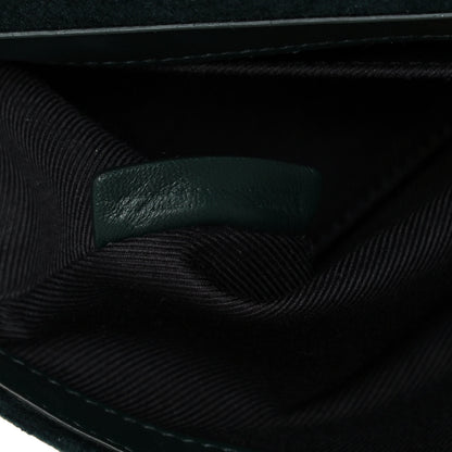Burberry Velvet Quilted Small Lola Bag Dark Green 7 of 13