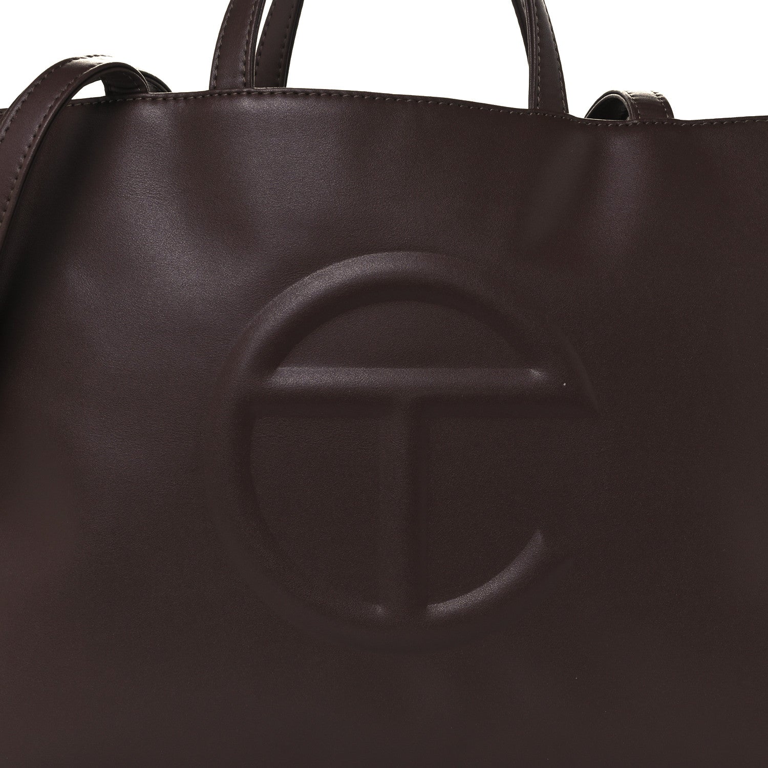 Telfar Vegan Leather Medium Shopping Bag Chocolate 9 of 11