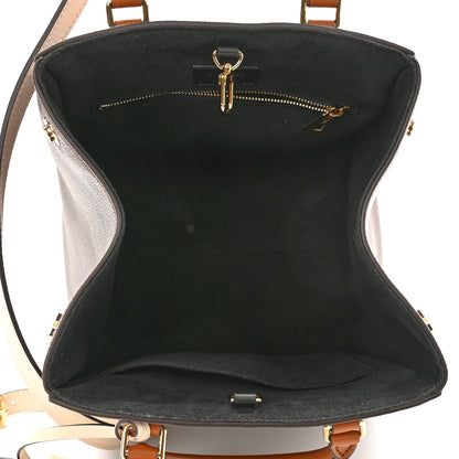 Louis Vuitton Calfskin Monogram Fold Tote MM Black Wine Cream 5 of 10