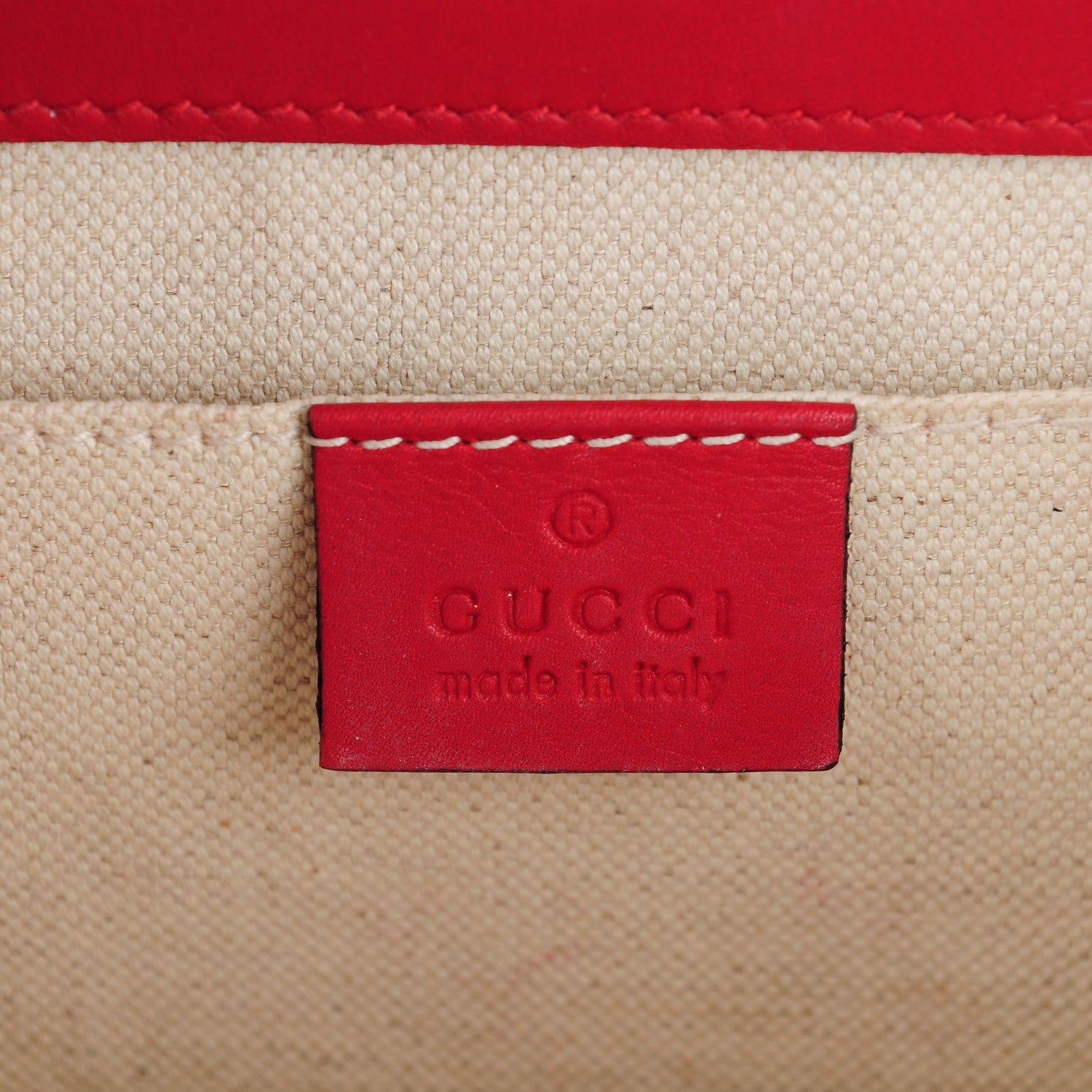 Gucci Calfskin Peony Small Chain Shoulder Bag Hibiscus Red 6 of 7