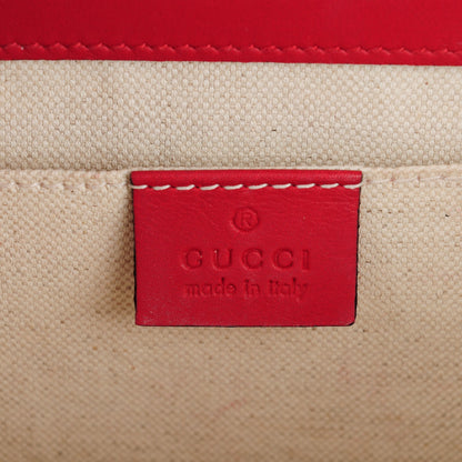 Gucci Calfskin Peony Small Chain Shoulder Bag Hibiscus Red 6 of 7