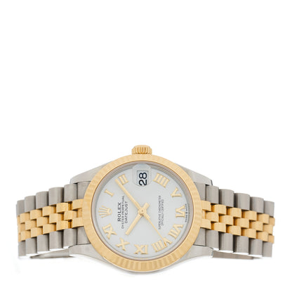 Rolex Stainless Steel 18K Yellow Gold 31mm Oyster Perpetual Datejust Watch White Roman 278273 2 of 4