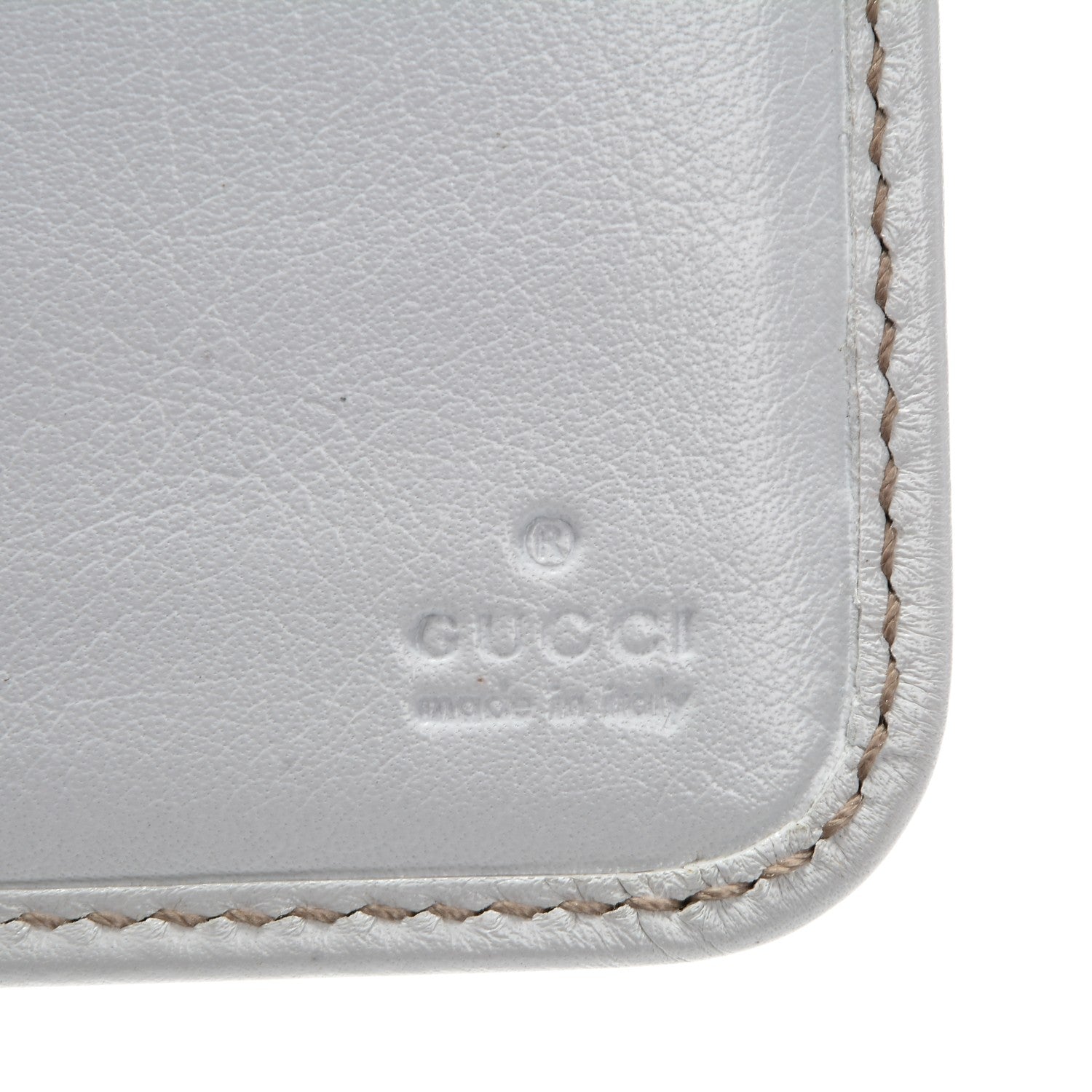 Gucci Calfskin Britt Continental Wallet White 6 of 7