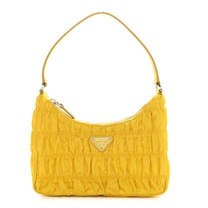 Prada Tessuto Nylon Gaufre Shoulder Bag Giallo 1 of 21