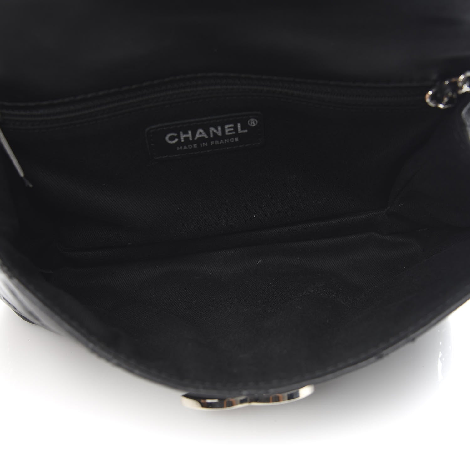 Chanel Calfskin Quilted Double Stitch Hamptons Clutch with Chain Black 5 of 10