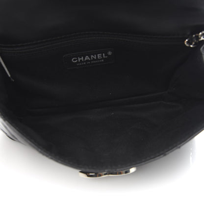 Chanel Calfskin Quilted Double Stitch Hamptons Clutch with Chain Black 5 of 10