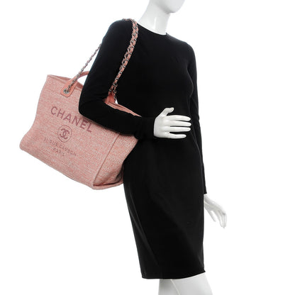 Chanel Canvas Large Deauville Tote Pink 3 of 8