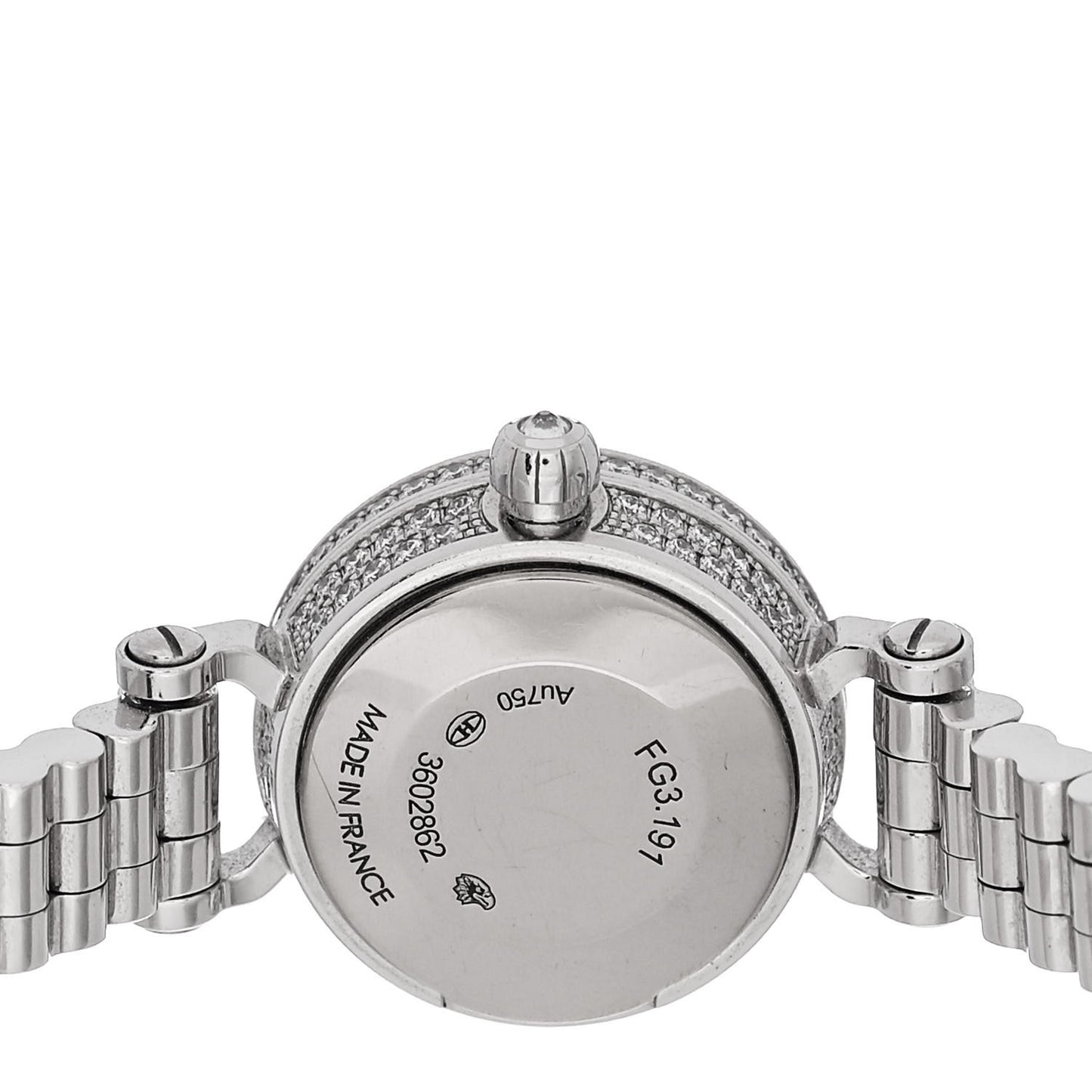 18K White Gold Diamond Pave 16mm Faubourg Quartz Watch