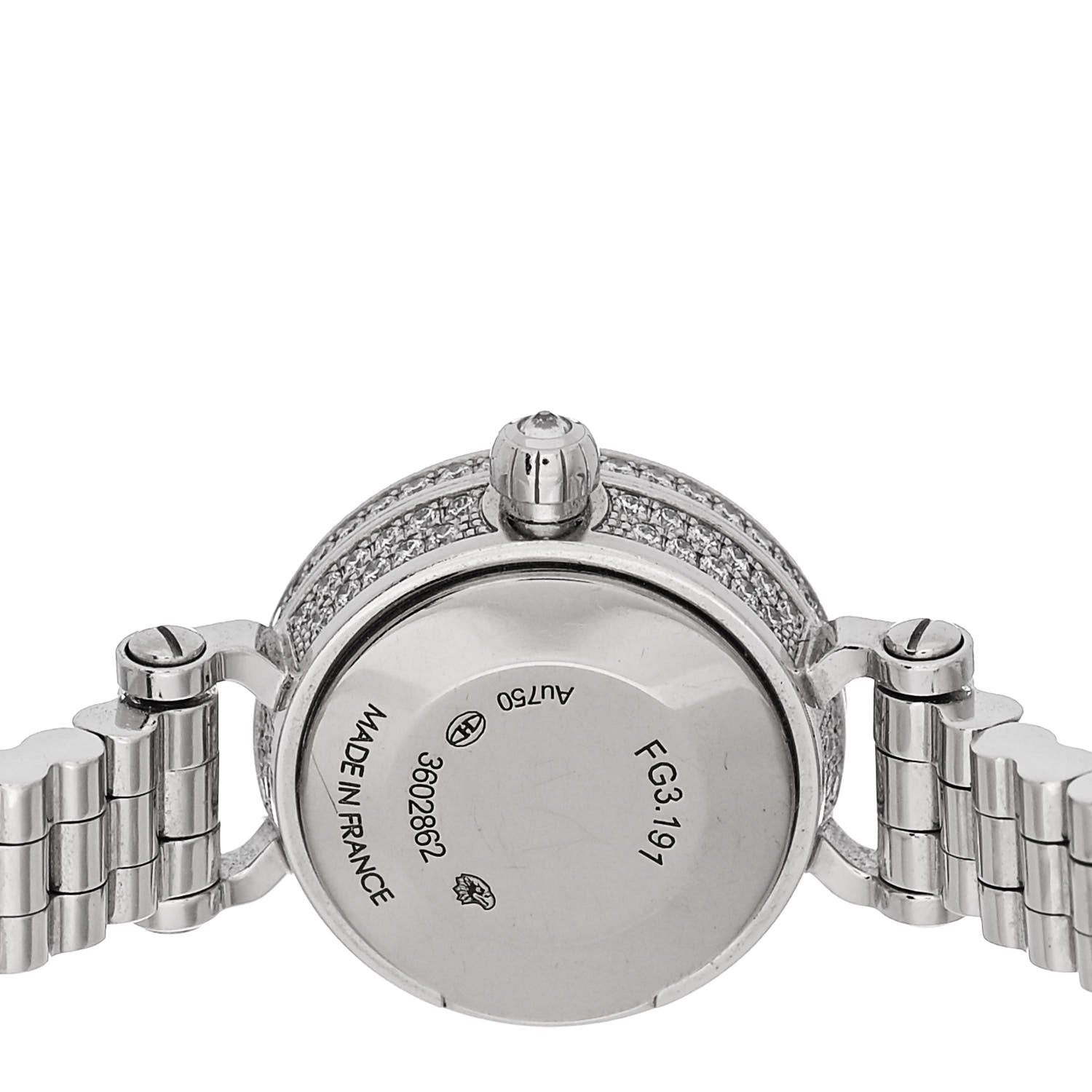 Hermes 18K White Gold Diamond Pave 16mm Faubourg Quartz Watch 4 of 4