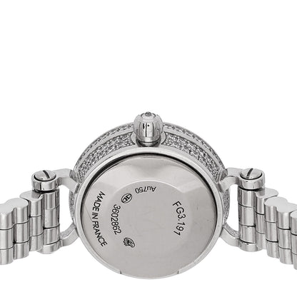 Hermes 18K White Gold Diamond Pave 16mm Faubourg Quartz Watch 4 of 4