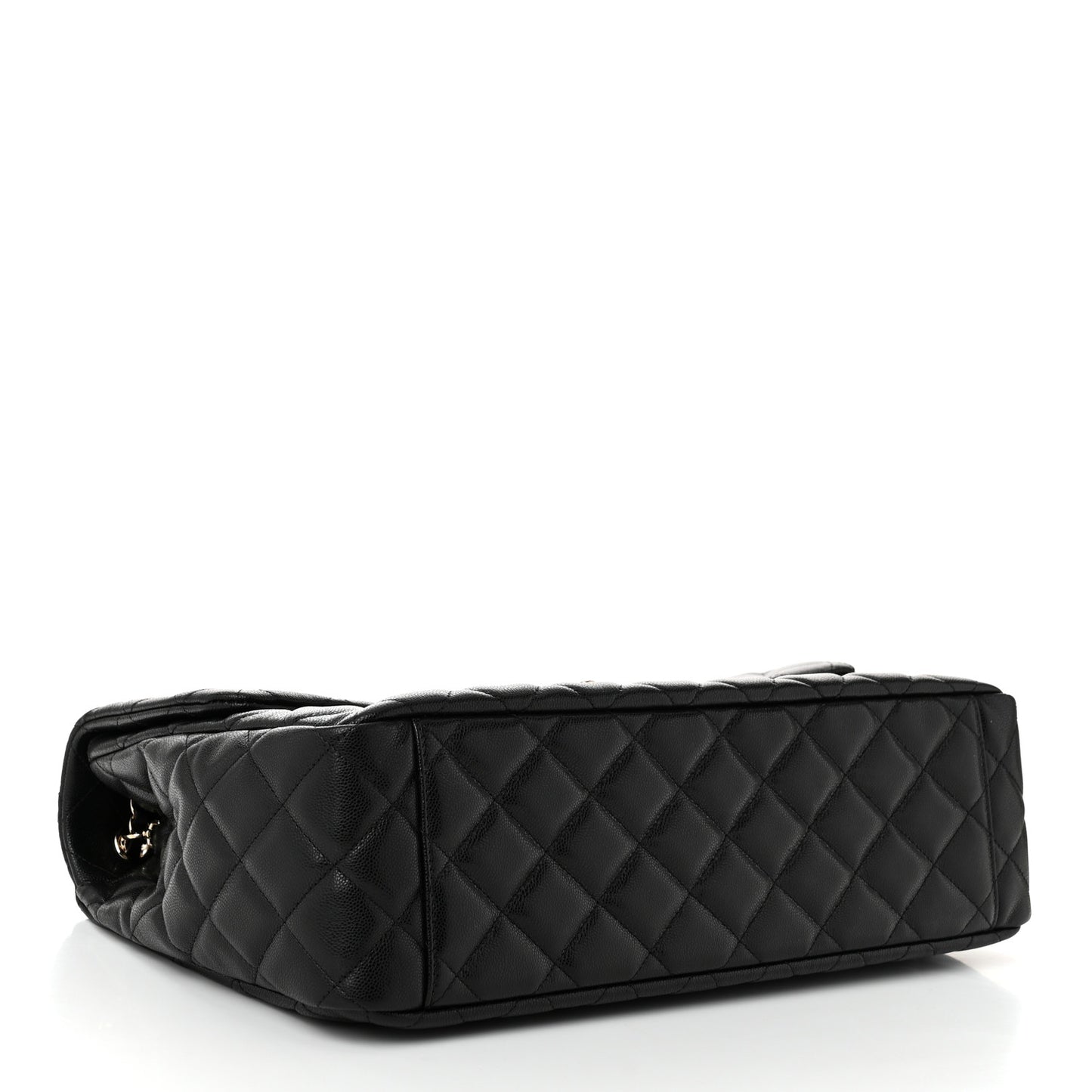 Caviar Quilted XXL Travel Flap Bag Black