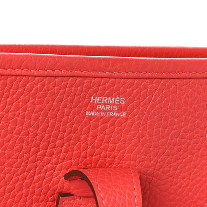 Hermes Taurillon Clemence Evelyne III PM Rouge Pivoine 6 of 10