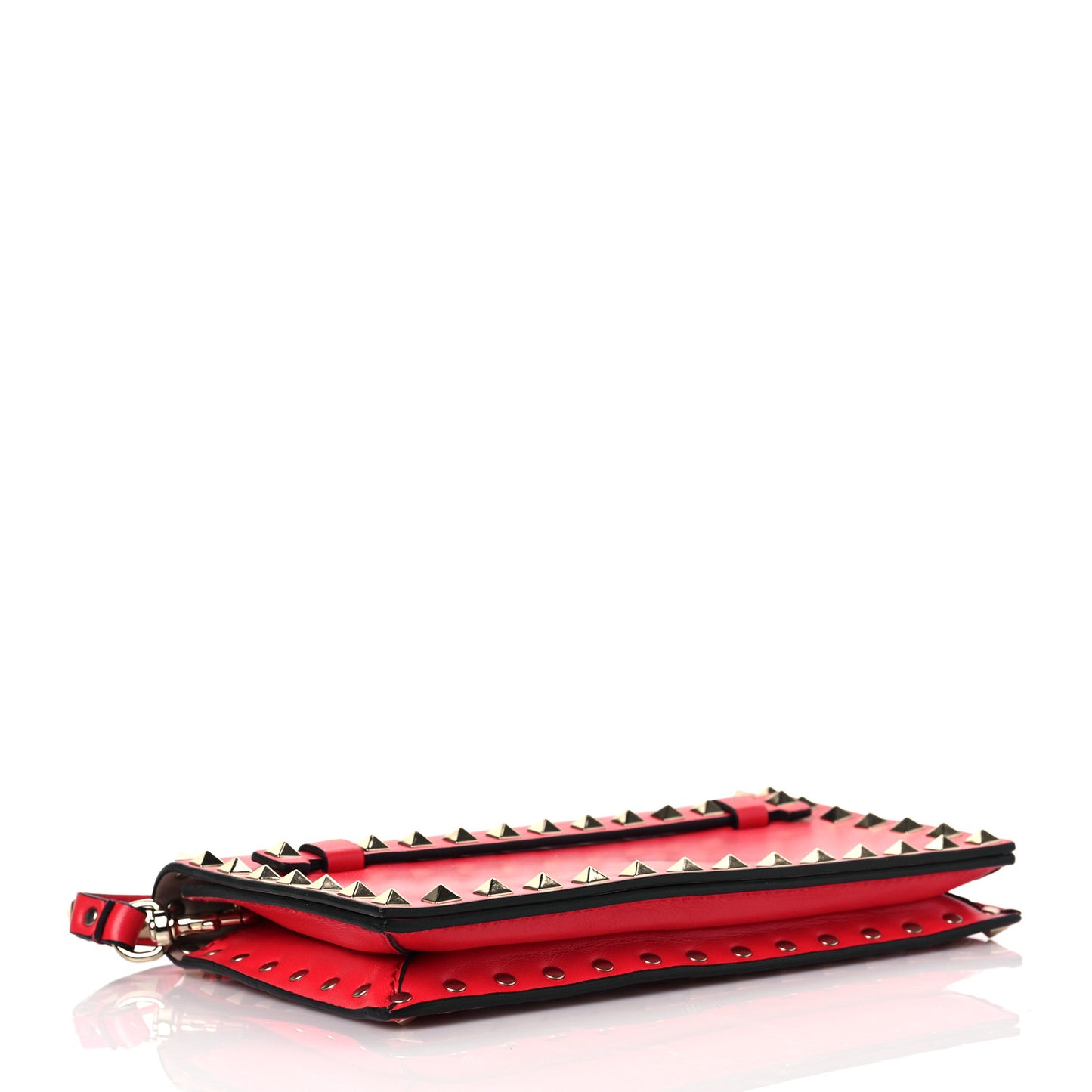 Nappa Small Rockstud Wristlet Clutch Fragola