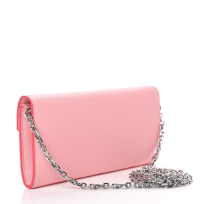MCM Calfskin Studded Patricia Wallet On Chain Pink 3 of 10