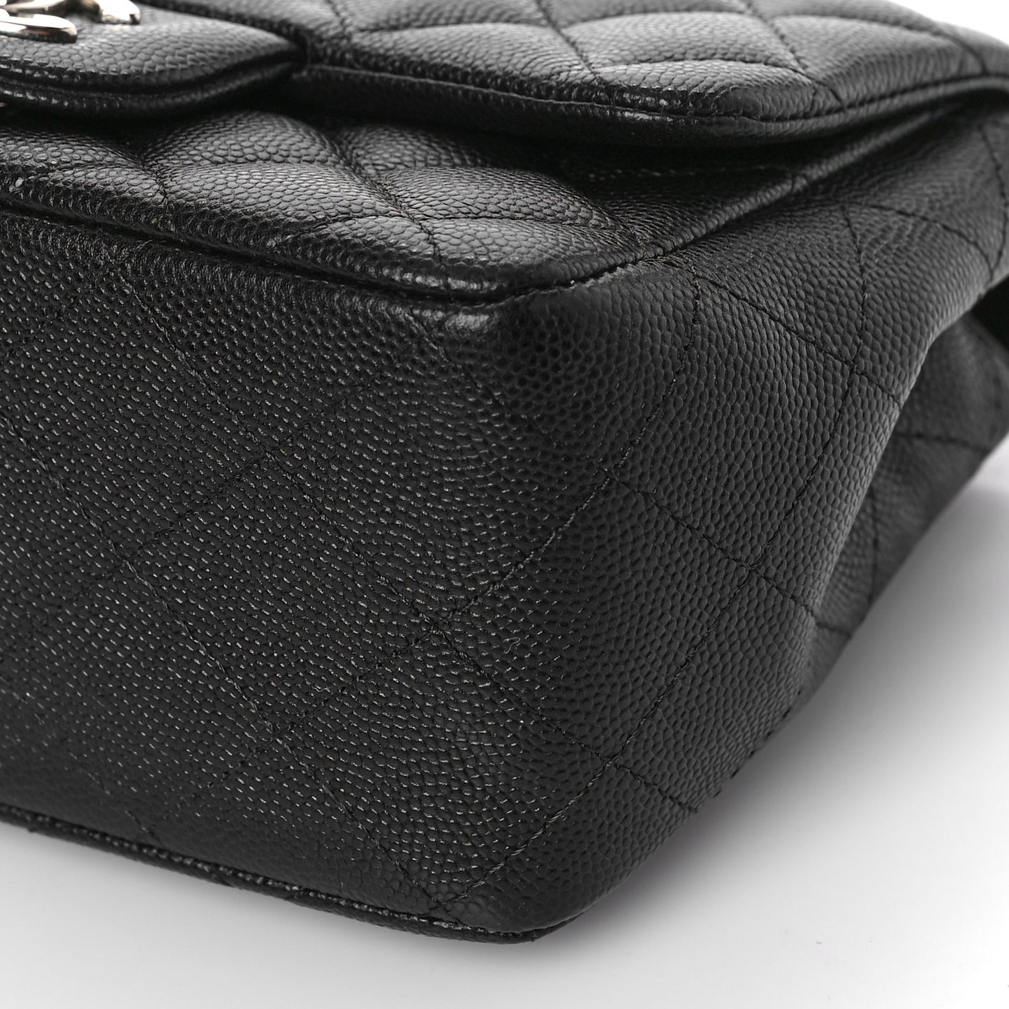 Caviar Quilted Mini Square Flap Black