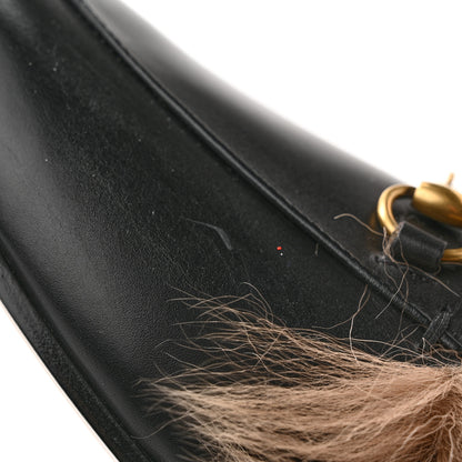 Gucci Calfskin Fur Womens Princetown Slippers 40.5 Black 9 of 10