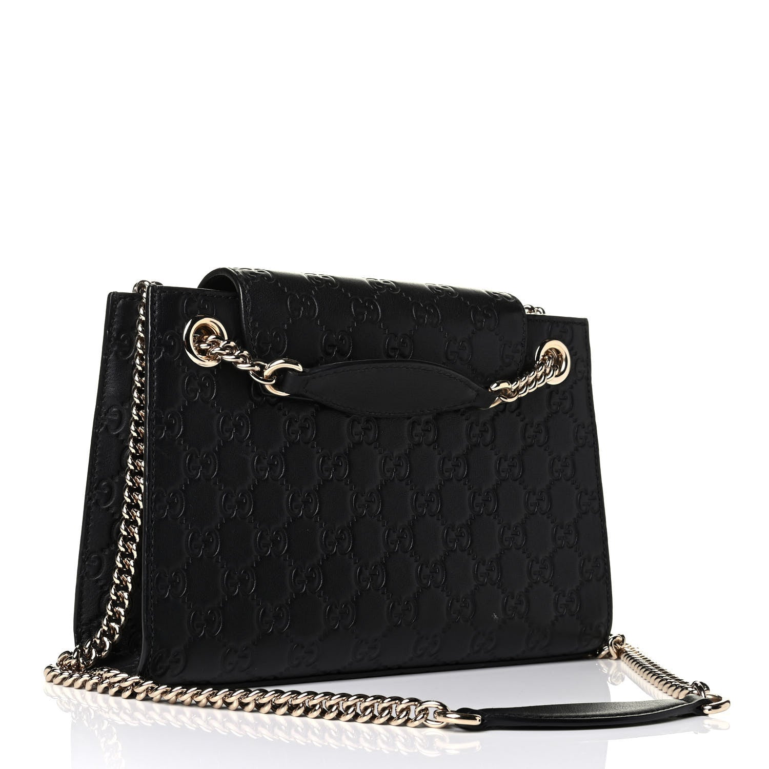 Gucci Guccissima Small Emily Chain Shoulder Bag Black 2 of 6