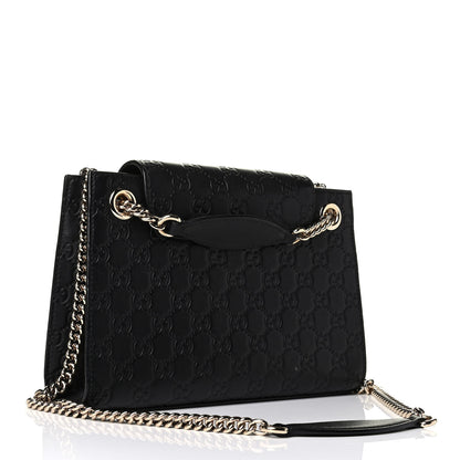 Gucci Guccissima Small Emily Chain Shoulder Bag Black 2 of 6