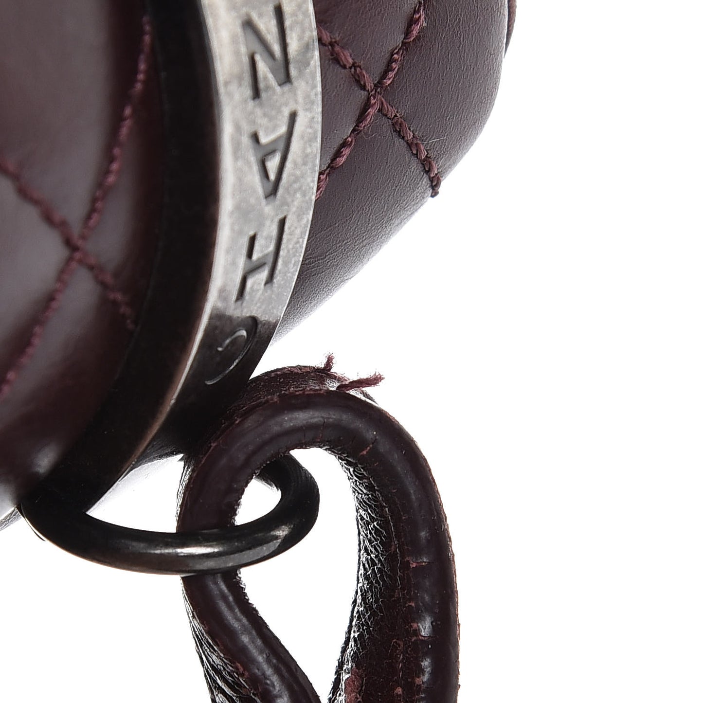 Glazed Calfskin Quilted Small Salzburg Backpack Burgundy