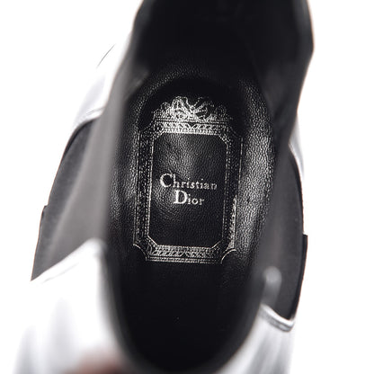 Christian Dior Glazed Calfskin Crystal Tomboy Ankle Boots 38 Black 8 of 9