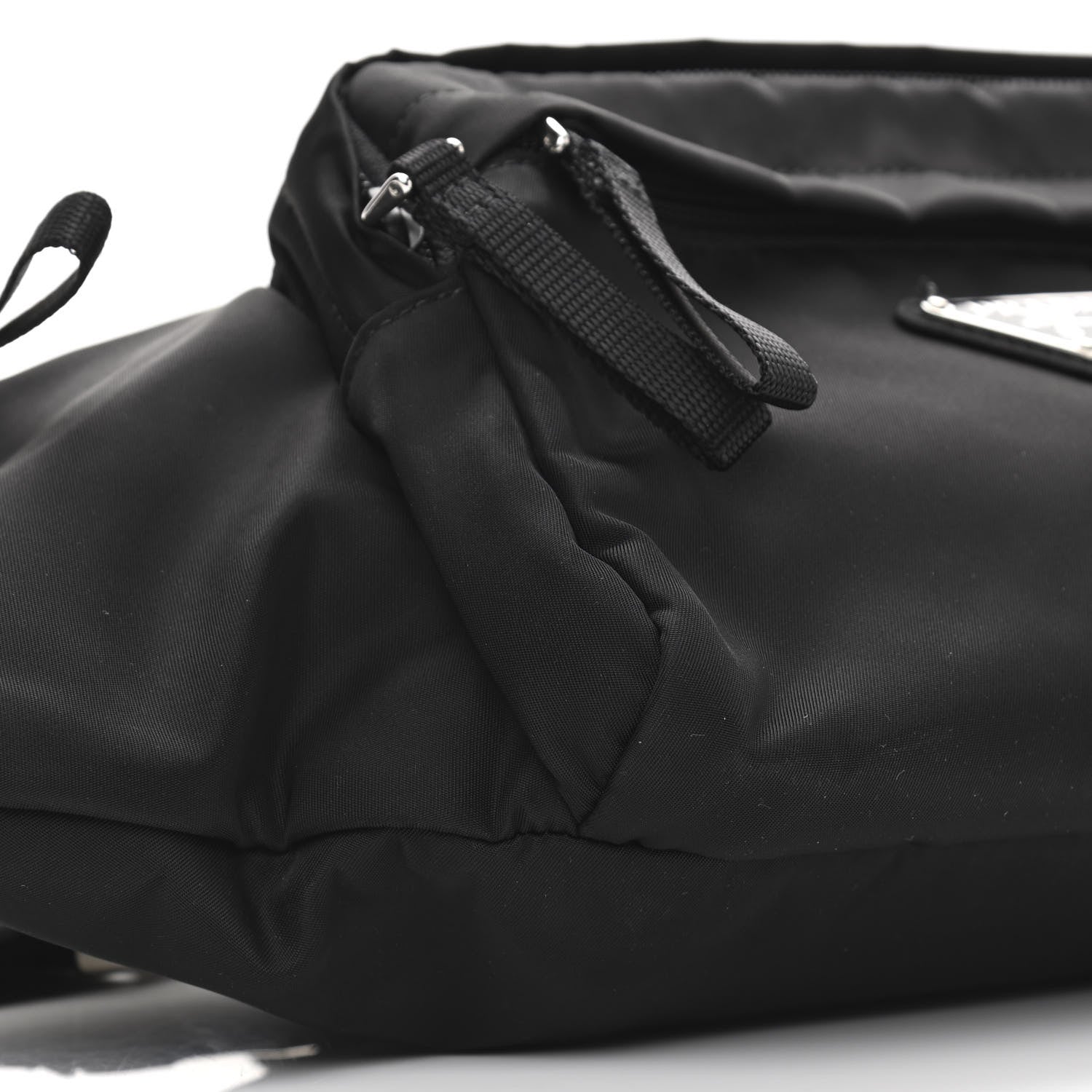 Prada Tessuto Nylon Double Pocket Belt Bag Black 9 of 10