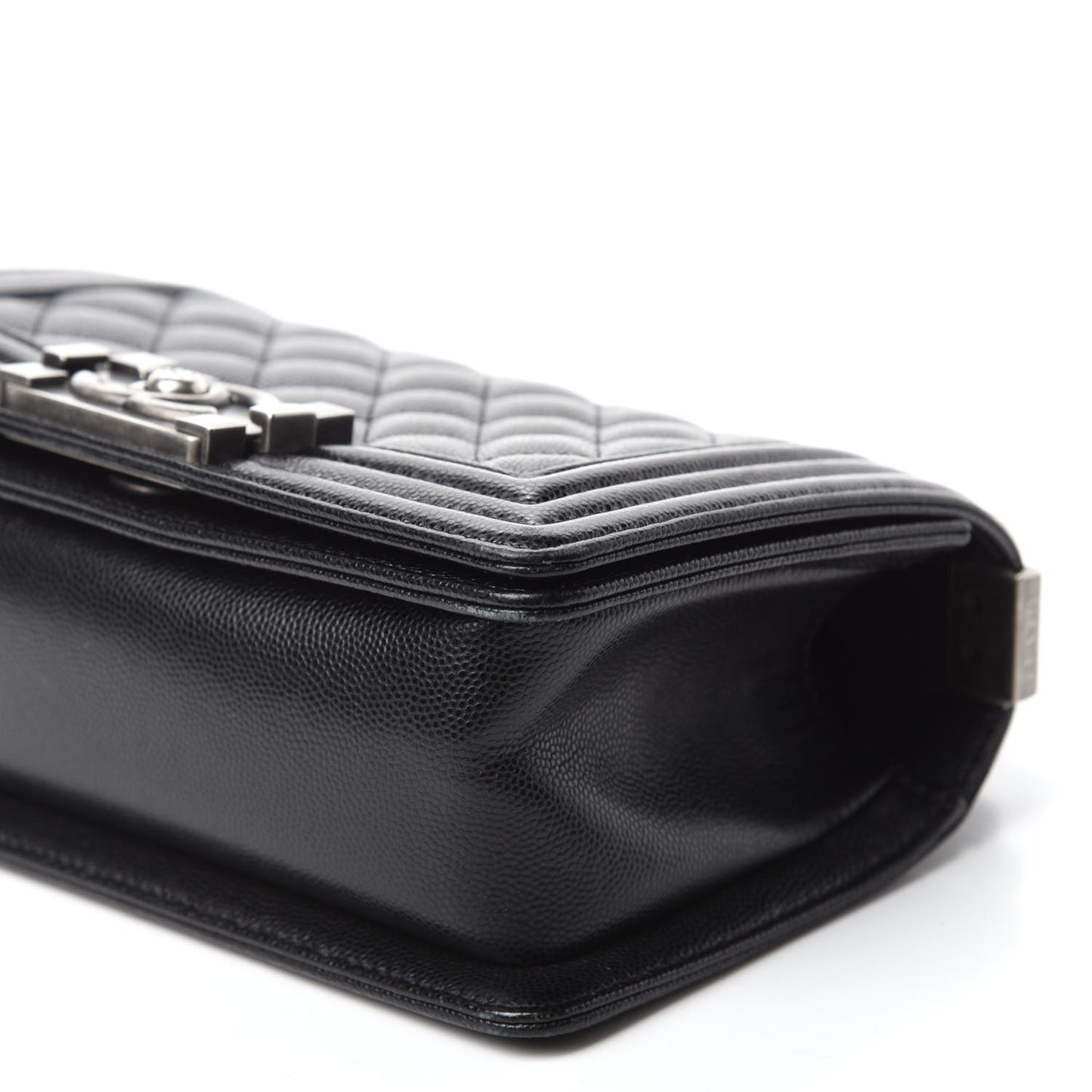 Caviar Quilted Small Boy Flap Black