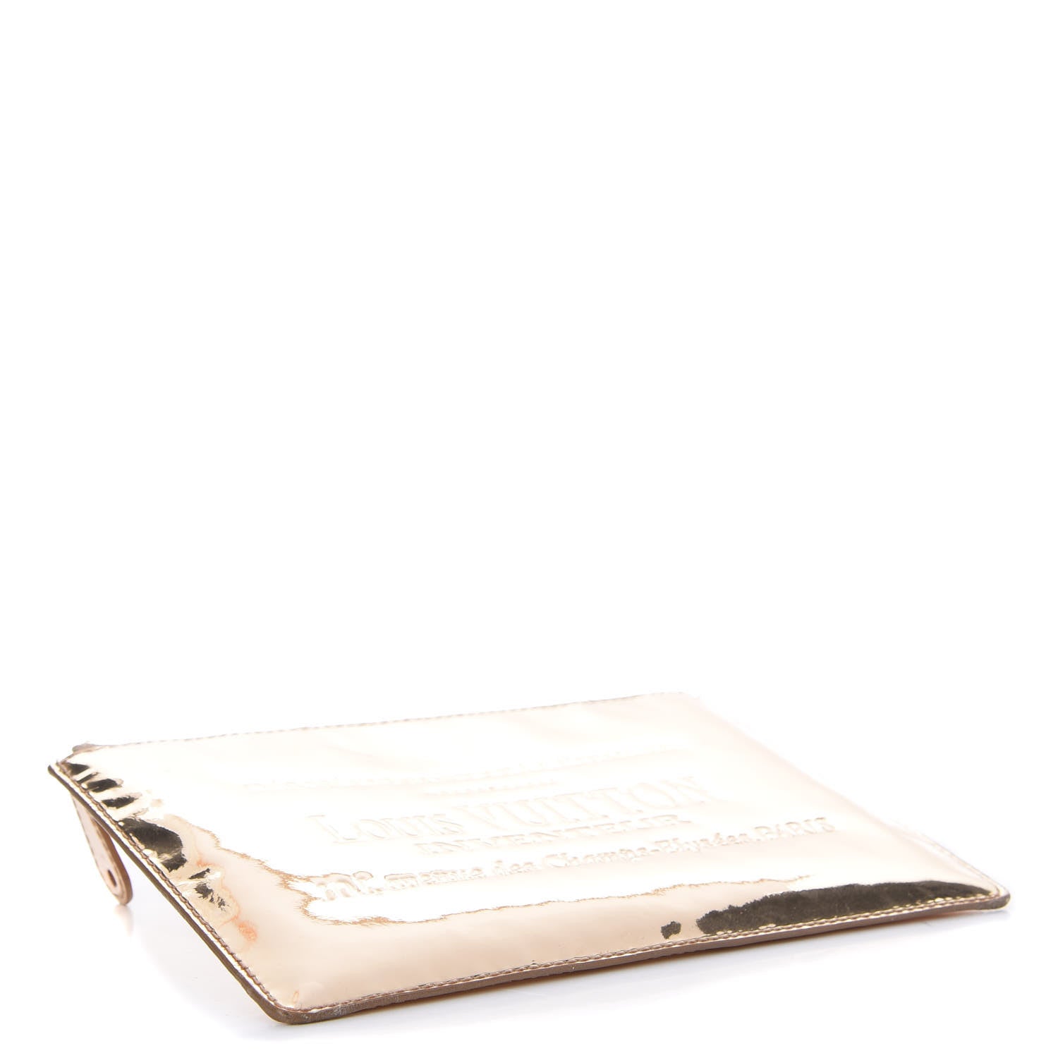 Louis Vuitton Monogram Miroir Inventeur Pochette Plat Dore Gold 4 of 8