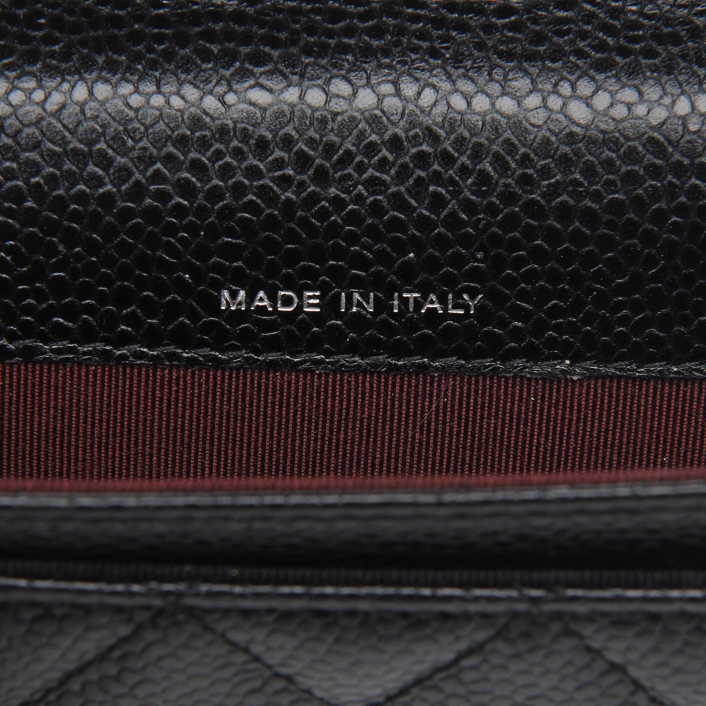 Caviar Quilted Flap Card Holder Black