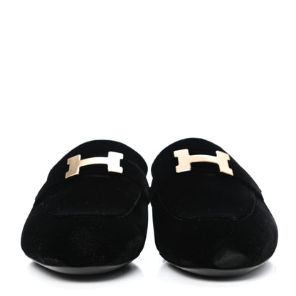 Hermes Velvet Trocadero Mule 36 Black 2 of 4